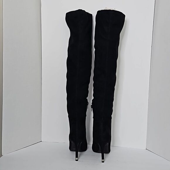 Call It Spring Thigh High Black Boots Nubuck Rosenman Size 6/36 - Picture 6 of 12